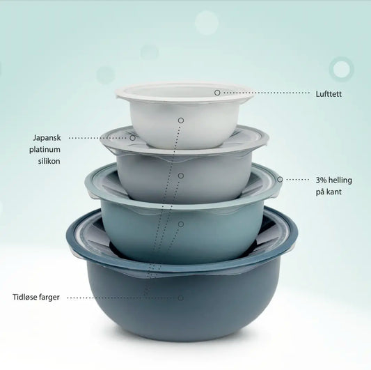 FlexiLid bollesett m/silikonlokk